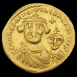 Kép 1/2 - Heraclius és Heraclius Constantine (Kr.u. 610-641) - Bizánci arany solidus