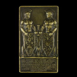 Picture 1/2 -Viribus Unitis bronze plaque commemorating the restoration of the Miechoweri tunnel