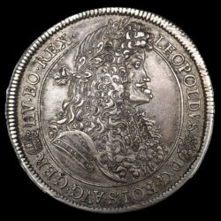 Picture 1/2 -Leopold I of Austria Hungarian king silver thaler 1691 KB