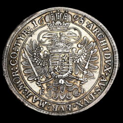 Kép 2/2 - I. Lipót magyar király ezüst tallér 1698 KB
