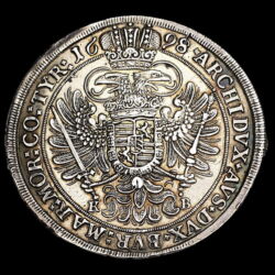 Picture 2/2 -Leopold I of Austria, Hungarian king silver thaler 1698 KB 