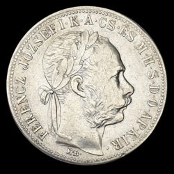 Picture 1/2 -Franz Joseph silver 1 Forint 1884 KB