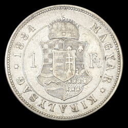Kép 2/2 - Ferenc József ezüst 1 Forint 1884 KB
