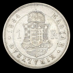 Picture 2/2 -Franz Joseph silver 1 Forint 1884 KB