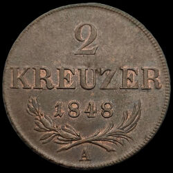 Picture 2/3 -2 Krajcár 1848 A Bécs