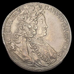 Kép 1/3 - III. Károly magyar király ezüst 1/2 tallér 1717 KB