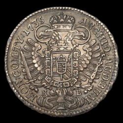 Picture 2/3 -King Charles III of Hungary silver 1/2 thaler 1735 KB