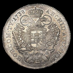 Picture 2/3 -King Charles III of Hungary silver 1/2 thaler 1738 KB