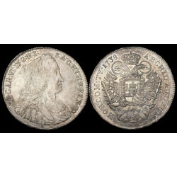 Picture 3/3 -King Charles III of Hungary silver 1/2 thaler 1738 KB