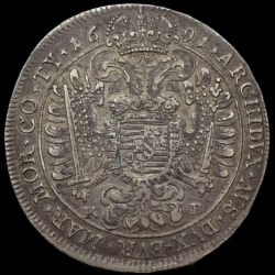 Picture 2/3 -Leopold I Hungarian king silver thaler 1691 KB