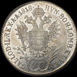 Picture 2/3 -20 Kreuzer 1818 A King Francis II