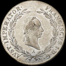 Picture 1/3 -20 Kreuzer 1826 A Francis I of Hungary