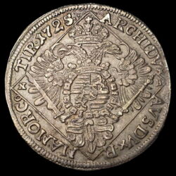 Picture 2/3 -King Charles III of Hungary 1/4 thaler 1725 NB