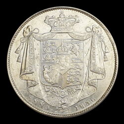 Kép 2/2 - Ezüst 1/2 Crown 1836 IV. Vilmos brit király arcképével