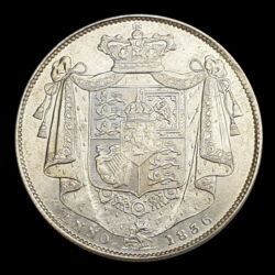 Picture 2/2 -Silver 1/2 Crown 1836 with the portrait of King William IV of Great Britain