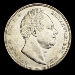 Kép 1/2 - Ezüst 1/2 Crown 1836 IV. Vilmos brit király arcképével