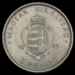 Picture 7/7 -2 Pengő Pázmány sor 1935-1936 ezüst érmeszett