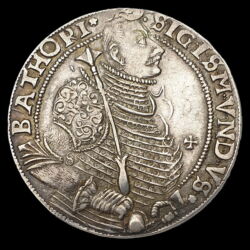 Kép 1/3 - Báthori Zsigmond ezüst tallér 1595