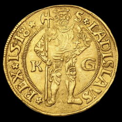 Picture 2/3 -King Louis II of Hungary gold forint 1518 K-G