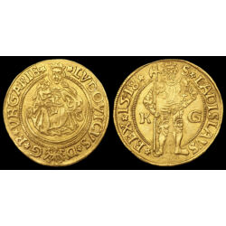 Picture 3/3 -King Louis II of Hungary gold forint 1518 K-G