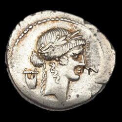 Kép 1/2 - P. Clodius Turrinus római köztársaság-kori ezüst denár