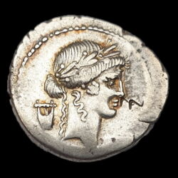 Picture 1/2 -P. Clodius Turrinus silver denarius of the Roman Republic