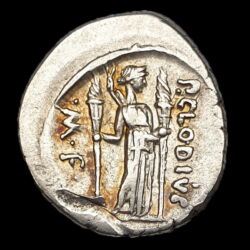 Picture 2/2 -P. Clodius Turrinus silver denarius of the Roman Republic