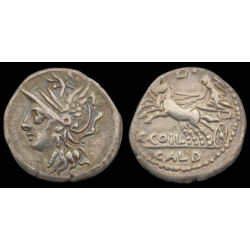 Kép 3/3 - C. Coelius Caldus ezüst denár Kr.e. 104