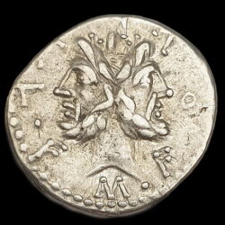 Kép 1/2 - Római Köztársaság kori ezüst denár - M. Furius L. f. Philus (Kr.e.119)