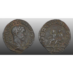 Kép 3/3 - II. Philippus római császár bronz sestertius