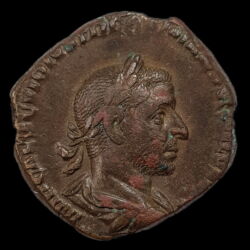 Picture 1/2 -Trebonianus Gallus Roman emperor bronze sestertius