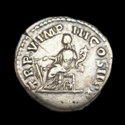Kép 2/2 - Commodus római császár (Kr.u. 180-192) ezüst denár - TR P V IMP III COS II P P
