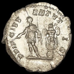 Kép 2/2 - Geta római császár (Kr.u.211) ezüst denár - PRINC IVVENTVTIS