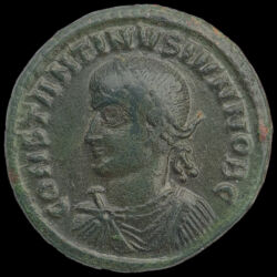 Picture 1/3 -II. Constantinus bronz follis - CAESARVM NOSTRONVM