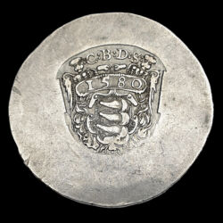Kép 1/3 - Báthory Kristóf ezüst tallér 1580