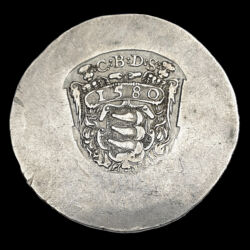 Picture 1/3 -Christopher Báthory voivode of Transylvania silver thaler 1580