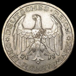 Kép 2/2 - 3 Reichsmark 1927 Marburg