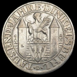 Picture 1/2 -3 Reichsmark 1928 Dinkelsbühl