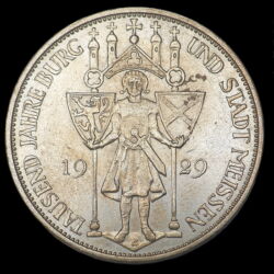 Picture 1/2 -3 Reichsmark 1929 Meissen