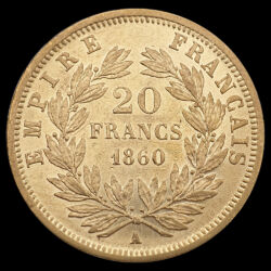 Kép 2/3 - 20 Frank 1860 A III. Napóleon