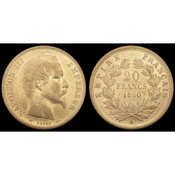 Kép 3/3 - 20 Frank 1860 A III. Napóleon
