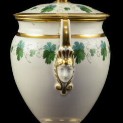 Kép 3/5 - Alt Wien porcelán fedeles cukortartó (1825)