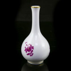 Kép 2/3 - Herendi palack forma mini szálváza pink Apponyi mintával
