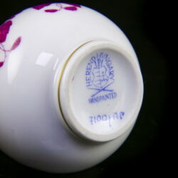 Kép 3/3 - Herendi palack forma mini szálváza pink Apponyi mintával