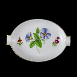Picture 1/2 -Herend ashtray with blue funnel flowers