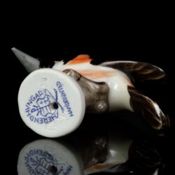 Picture 3/3 -Herend porcelain bird: small sculpture in a wooden frame