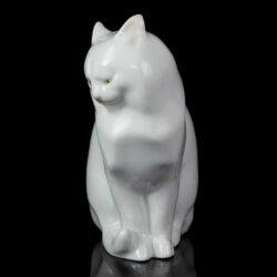 Kép 2/4 - Herendi porcelán fehér macska figura