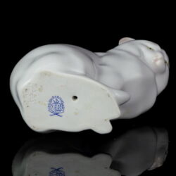 Kép 4/4 - Herendi porcelán fehér macska figura