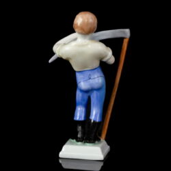 Picture 4/5 -Herend porcelain figurine: A lad sharpening his scythe