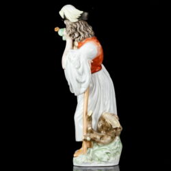 Kép 3/5 - Herendi porcelán pipázó juhász szobor